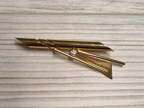Antike brosche blumen gold - brosche,