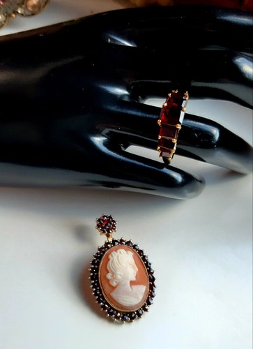 Vintage granat silber - vintage,