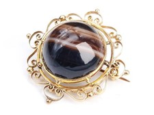 Antike Brosche 8K Gold mit