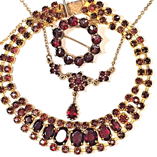 Granat schmuck konvolut - granat,