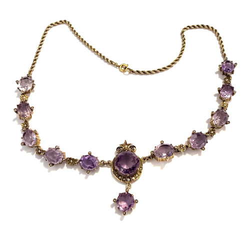 Antikes amethystcollier - antikes,