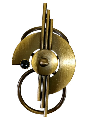 Vintage messing brosche - vintage, antik