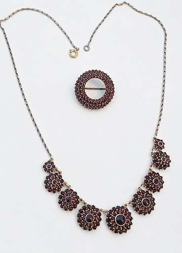 Vintage granat schmuck - granat,