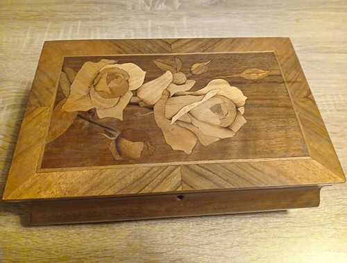 Vintage holz schmuckschatulle - vintage, holz-schmuckschatulle