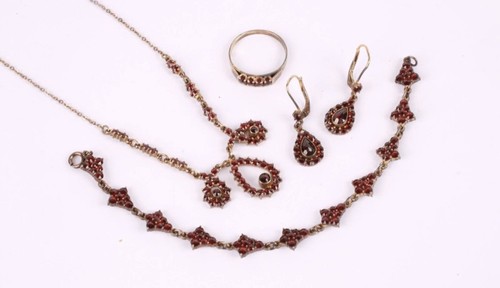 Vintage granat schmuck - granat,