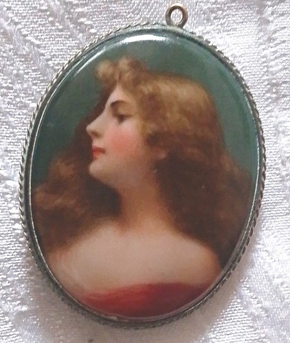 Damen medaillon anhänger - damen, medaillon-anhänger