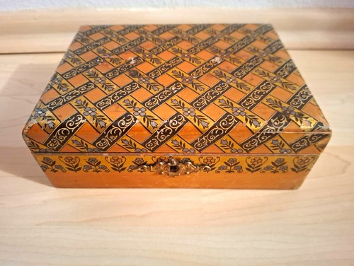 Vintage holz schmuckschatulle - vintage,