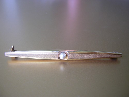 Vintage brosche kunstperle - vintage, brosche,
