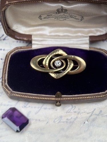 Jugendstil brosche mind 585 - jugendstil,
