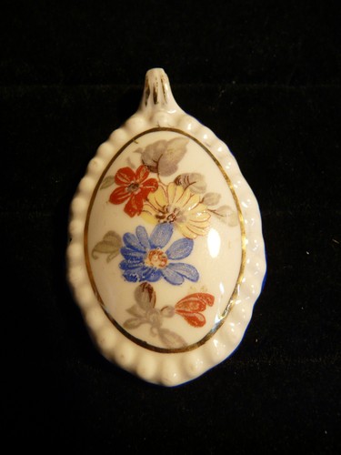 Anhänger porzellan floral - porzellan,